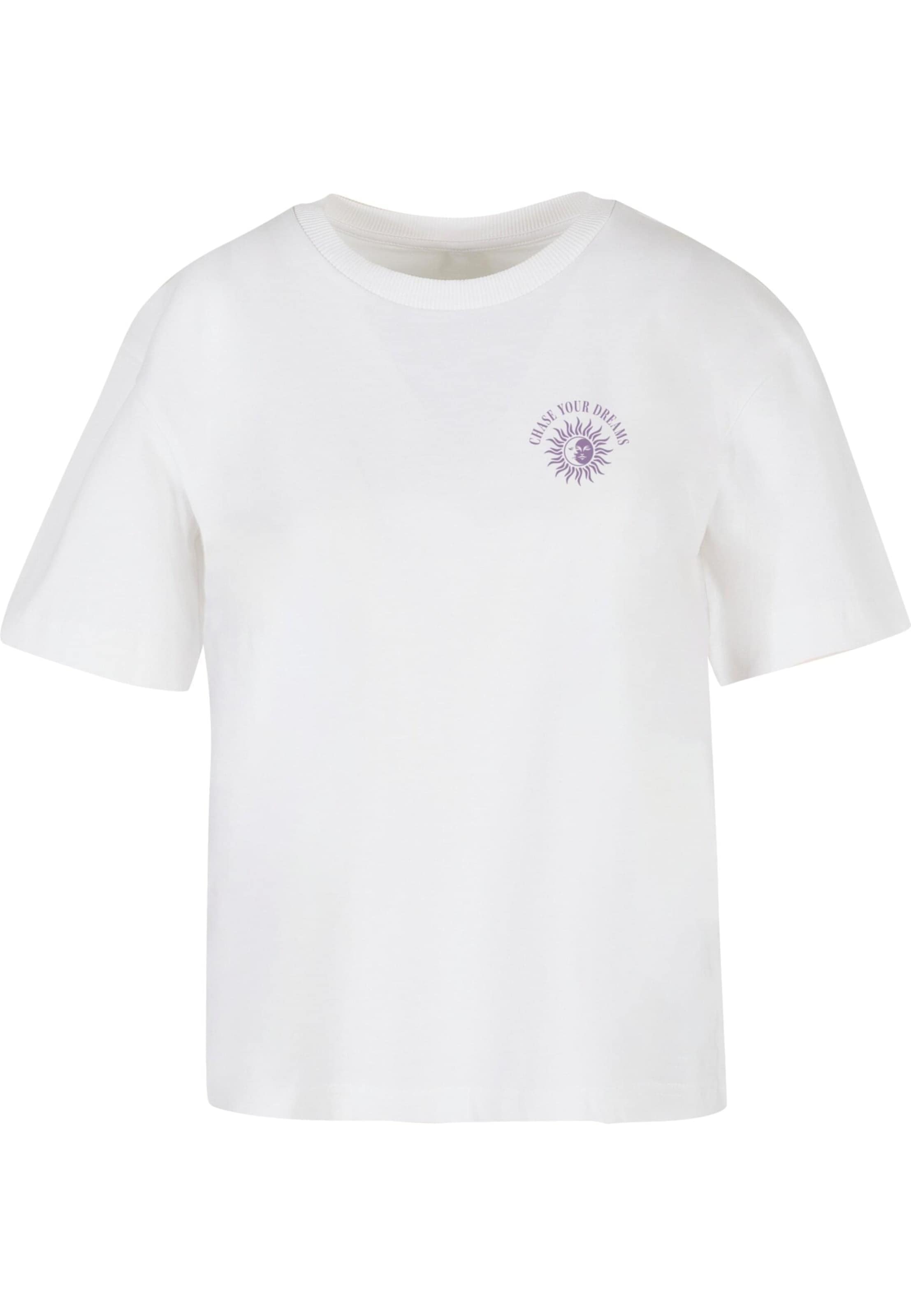 T-shirt 'Chase Your Dreams' Miss Tee en blanc : devant