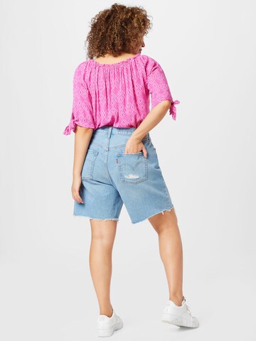 Levi's® Plus Szabványos Farmer '501® 90s Shorts' - kék