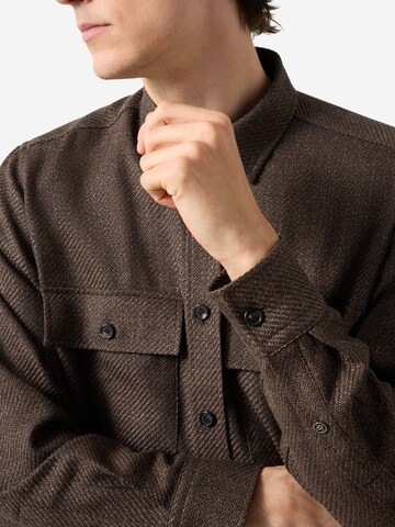 BOGNER Regular fit Button Up Shirt 'Heiko ' in Brown