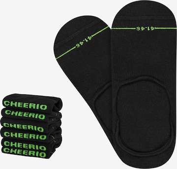 CHEERIO* Ankle Socks 'INVISIBLE FELLOW 6P' in Black: front