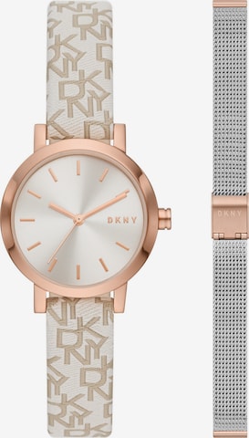 Montre à affichage analogique DKNY en or : devant