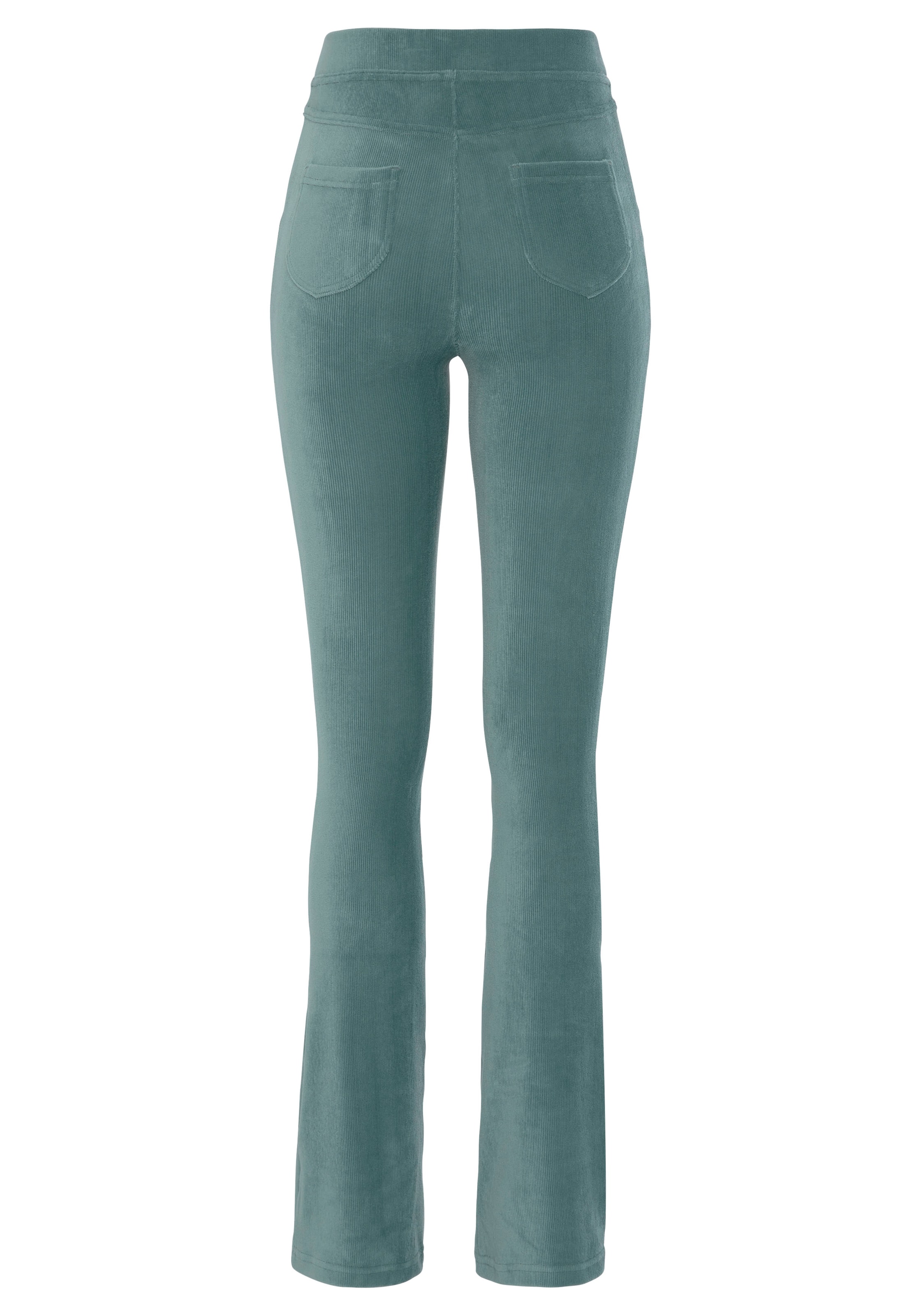 LASCANA Расклешенный Штаны в Зеленый