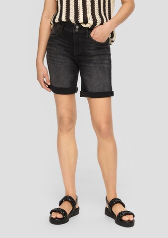 s.Oliver - Slimfit Calças de ganga 'Betsy' em cinzento: frente
