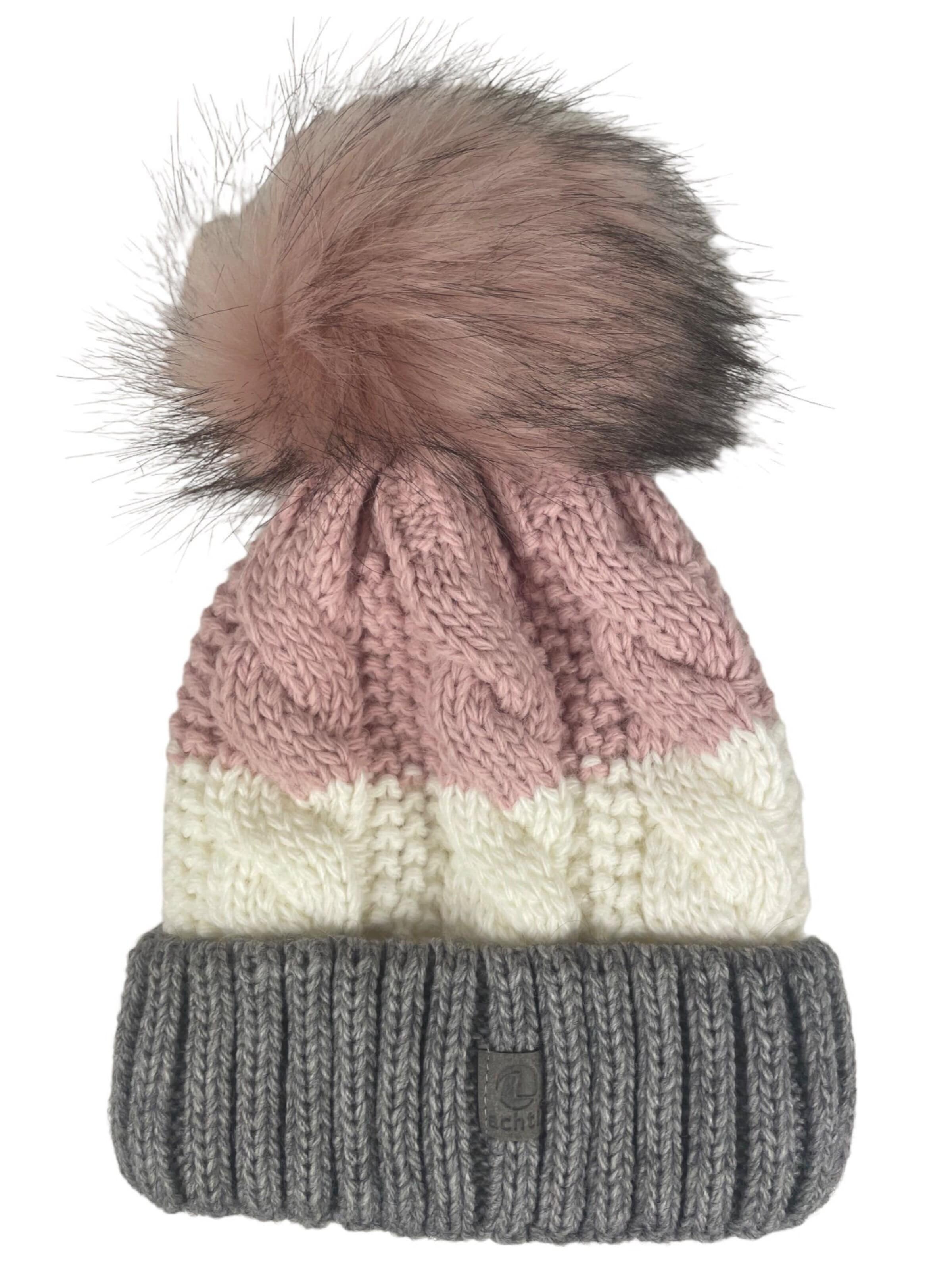 Kumixi Mütze 'Bommelmütze'‌‌ in 54-64 in pink, Produktansicht