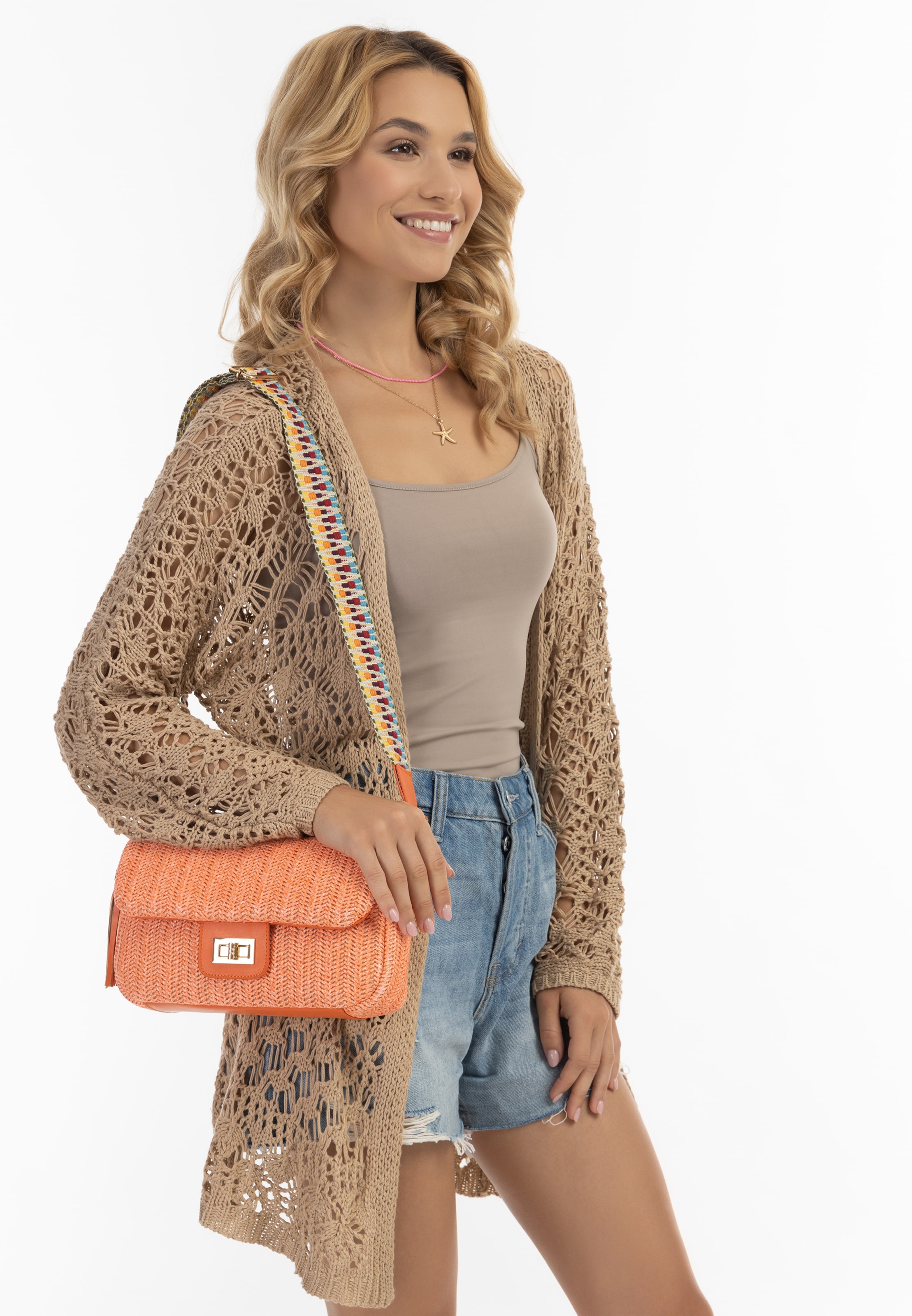 Sac à bandoulière Gaya en orange : devant