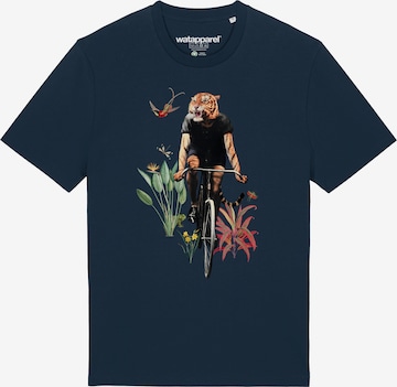 Maglietta 'Fancy Tiger' di Watapparel in blu: frontale
