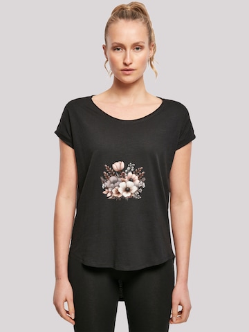 F4NT4STIC Shirt 'Blumenstrauß Boho' in Zwart: voorkant