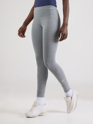 NIKESkinny Sportske hlače 'ONE' - siva boja: prednji dio