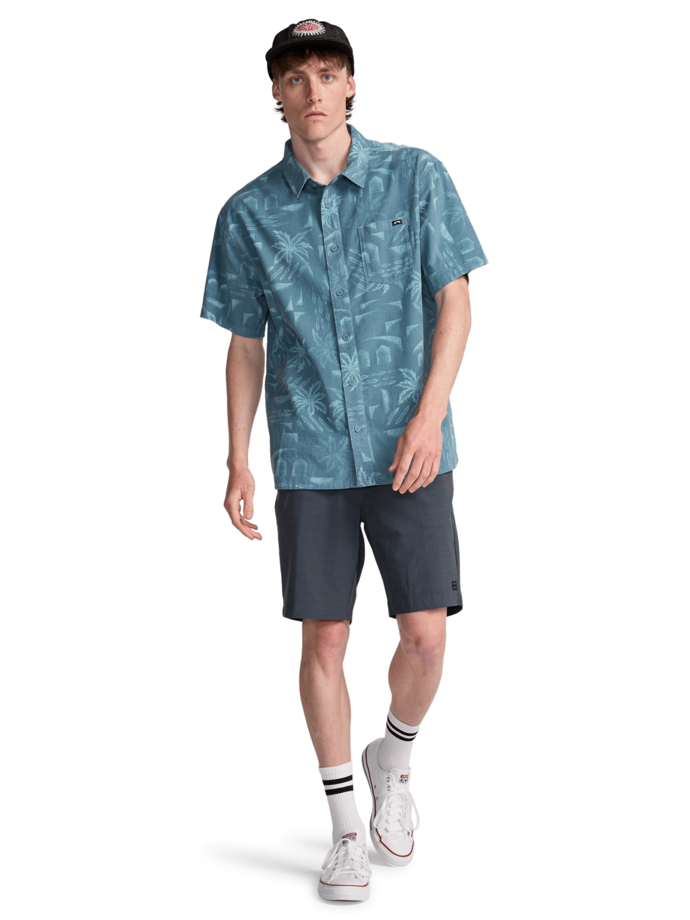 BILLABONG Comfort fit Button Up Shirt 'Solana' in Blue