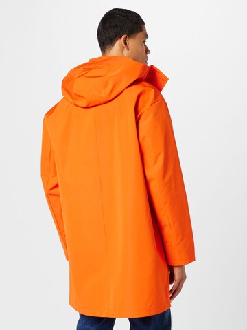 Calvin Klein Between-Seasons Coat in Orange