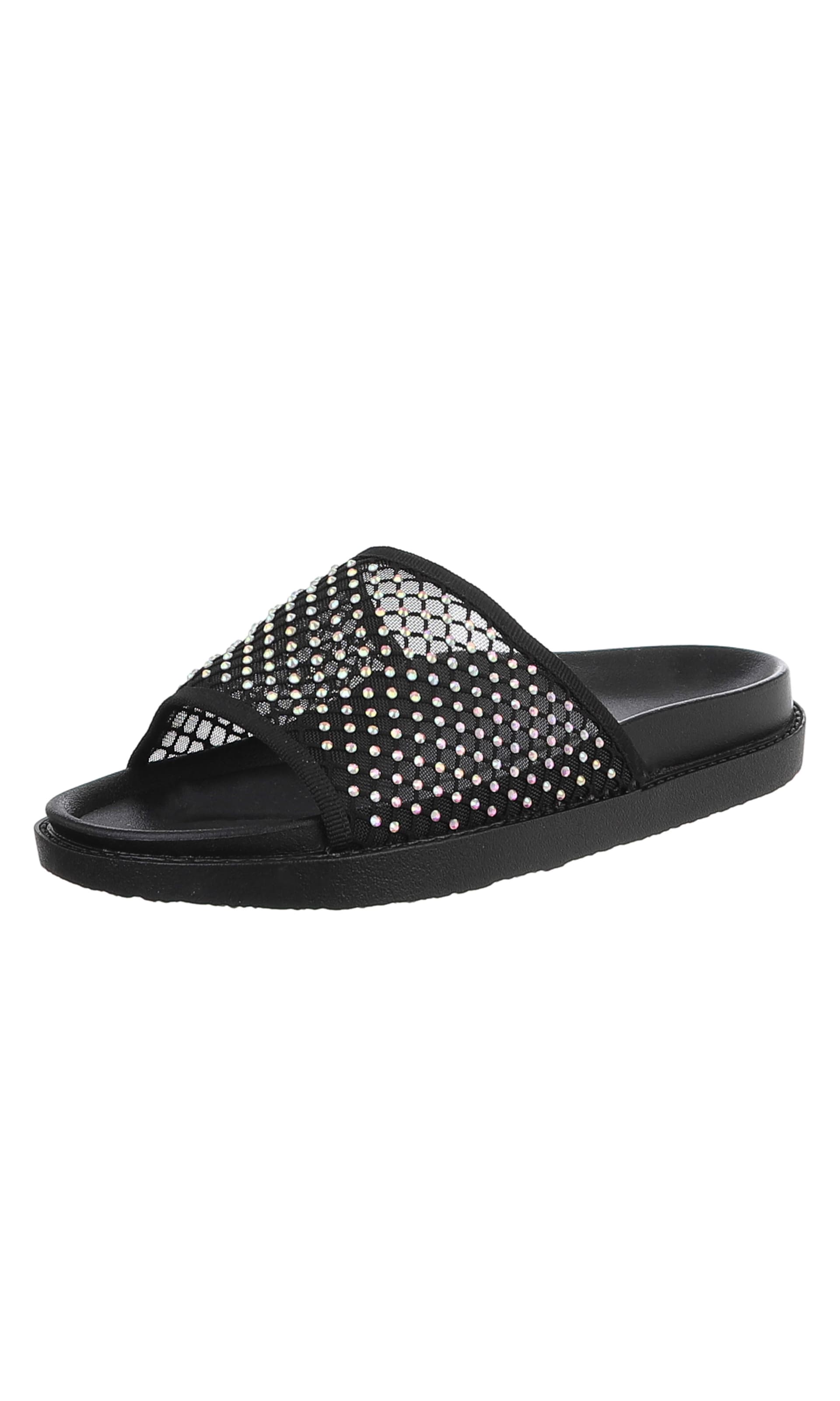 Ital-Design Mules in Black: front
