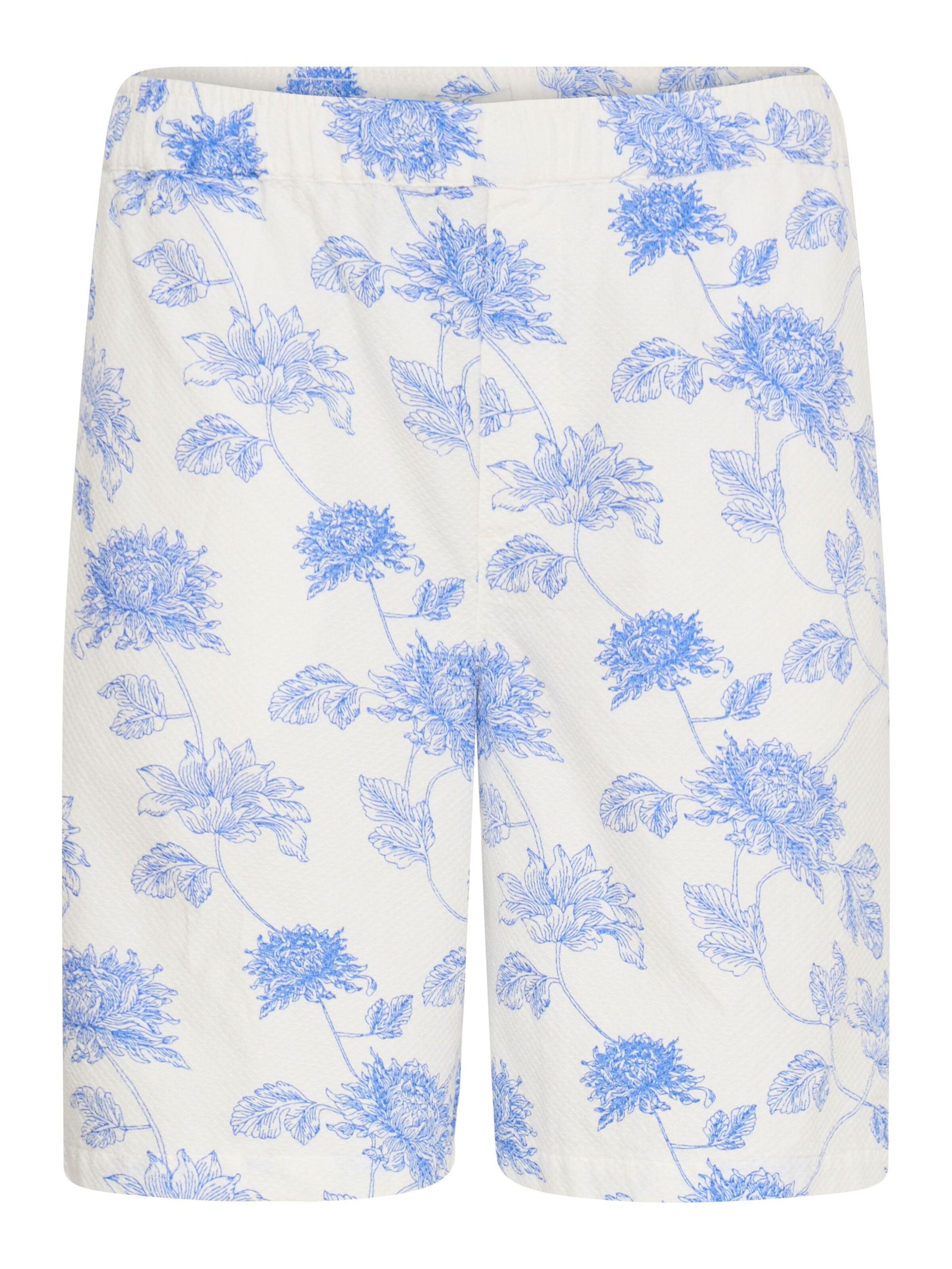 Casual Friday Bermudas ' CFJØsson Floral ' in 34 in creme / blau, Produktansicht