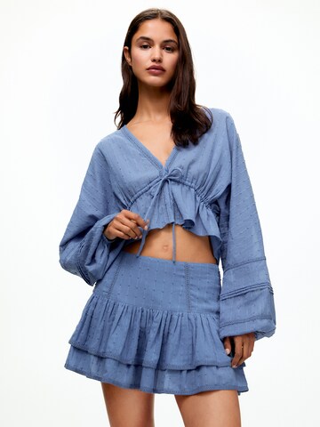 Pull&Bear Bluse in Blau: predná strana