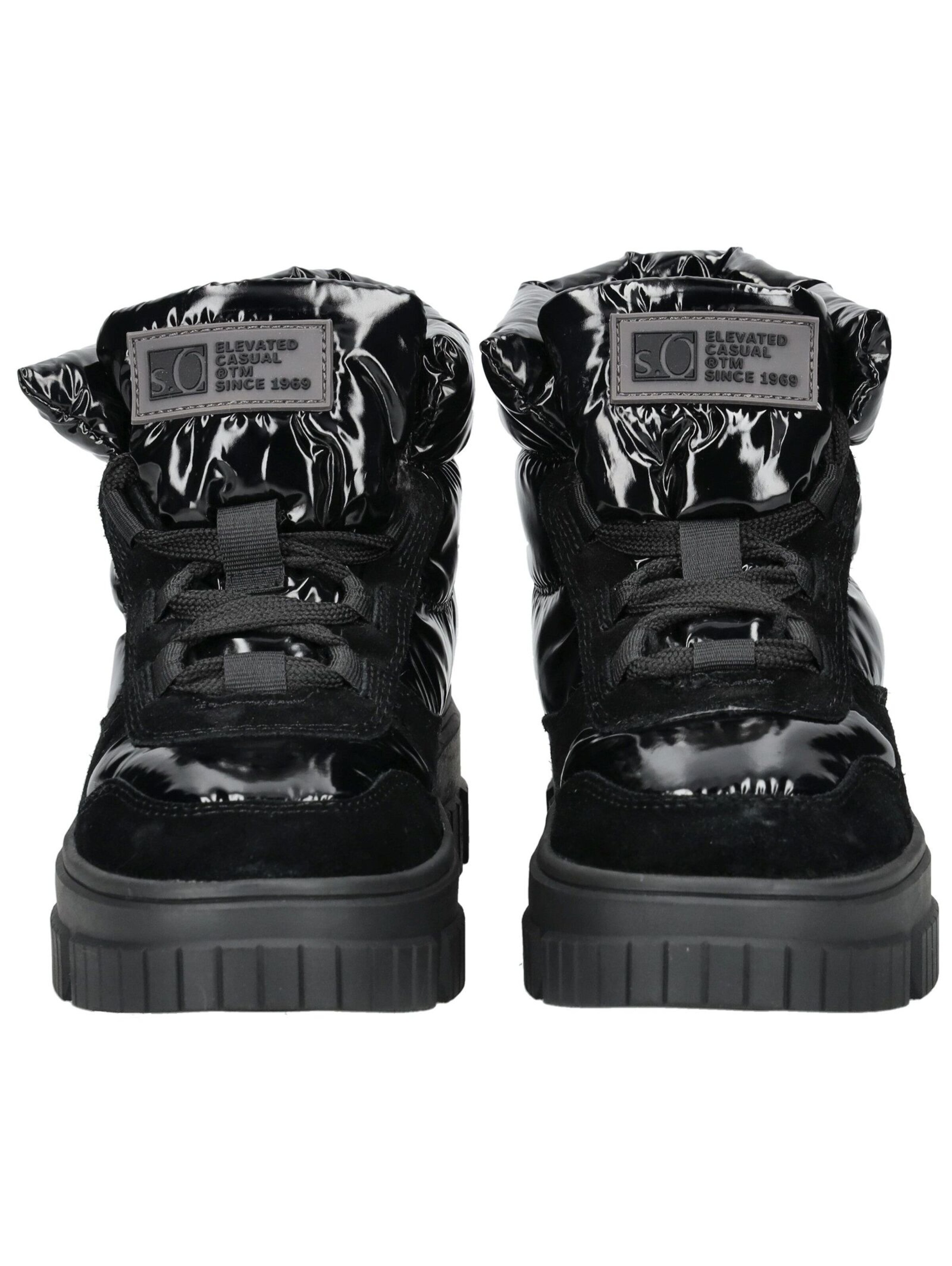 s.Oliver Schnürstiefelette in Schwarz