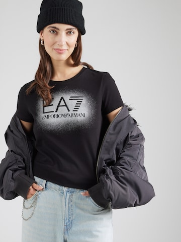 Tricou de la EA7 Emporio Armani pe negru: față