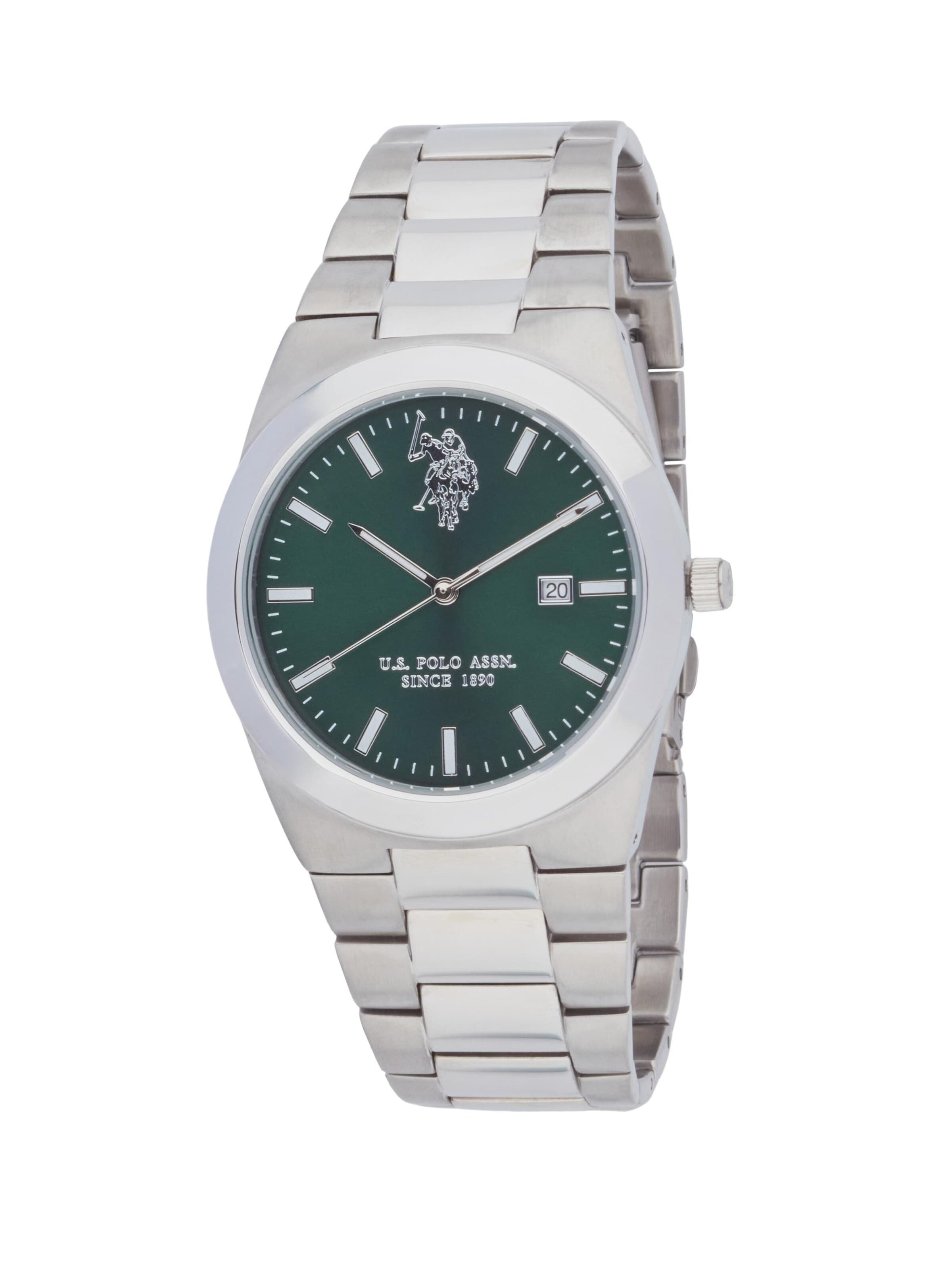 U.S. POLO ASSN. - Reloj analógico 'George' en verde: frente