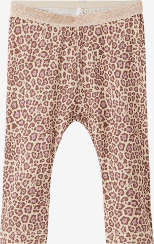 NAME IT Skinny Leggingsit 'Trine' värissä beige: edessä