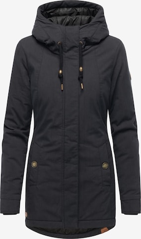 Ragwear Winterjas 'Monadena' in Zwart: voorkant