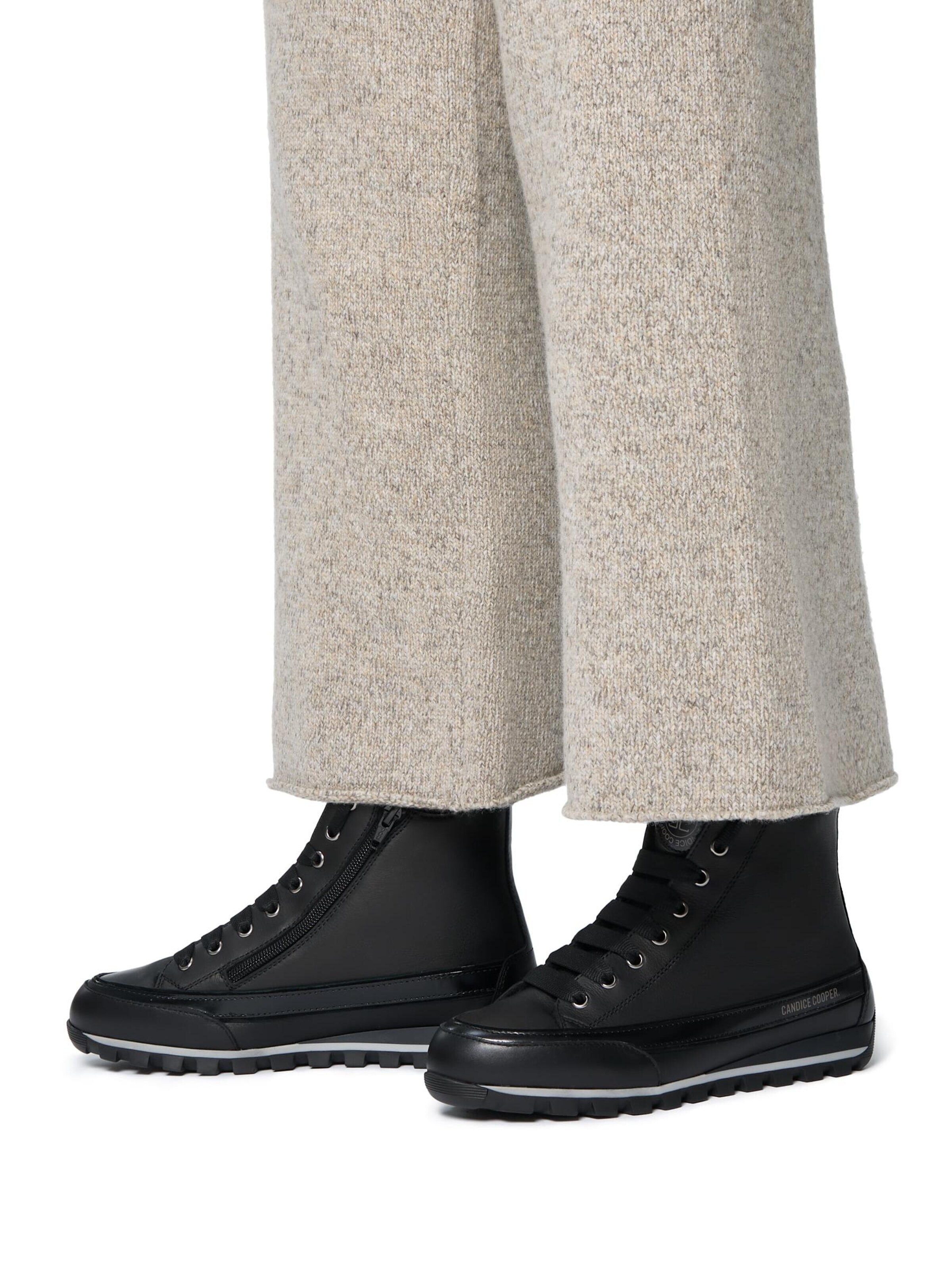Candice Cooper Sneaker high 'JANIS STRIP PLUS CHIC FUR'‌‌‌‌‌‌‌‌‌ in Schwarz: Vorderseite