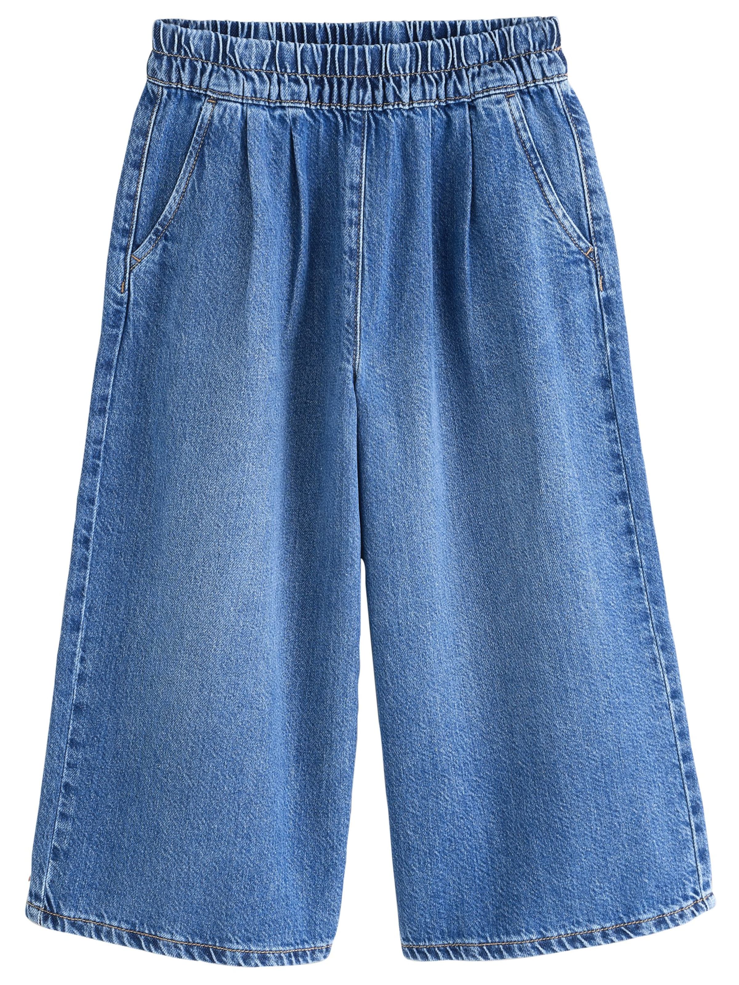 Wide leg Jeans de la Next pe albastru: față