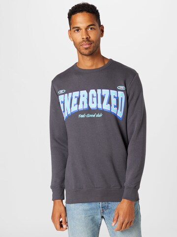 JACK & JONES Sweatshirt  'OPTIMIST' in Grau: Vorderseite