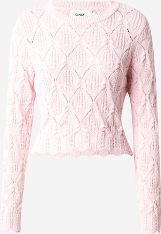 Pull-over 'VIVA' ONLY en rose : devant