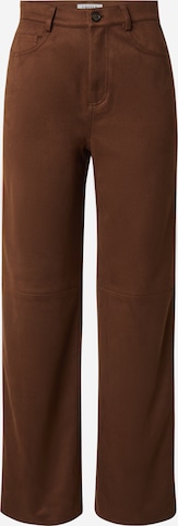 EDITED Wide Leg Housut 'Celina' värissä ruskea: etupuoli