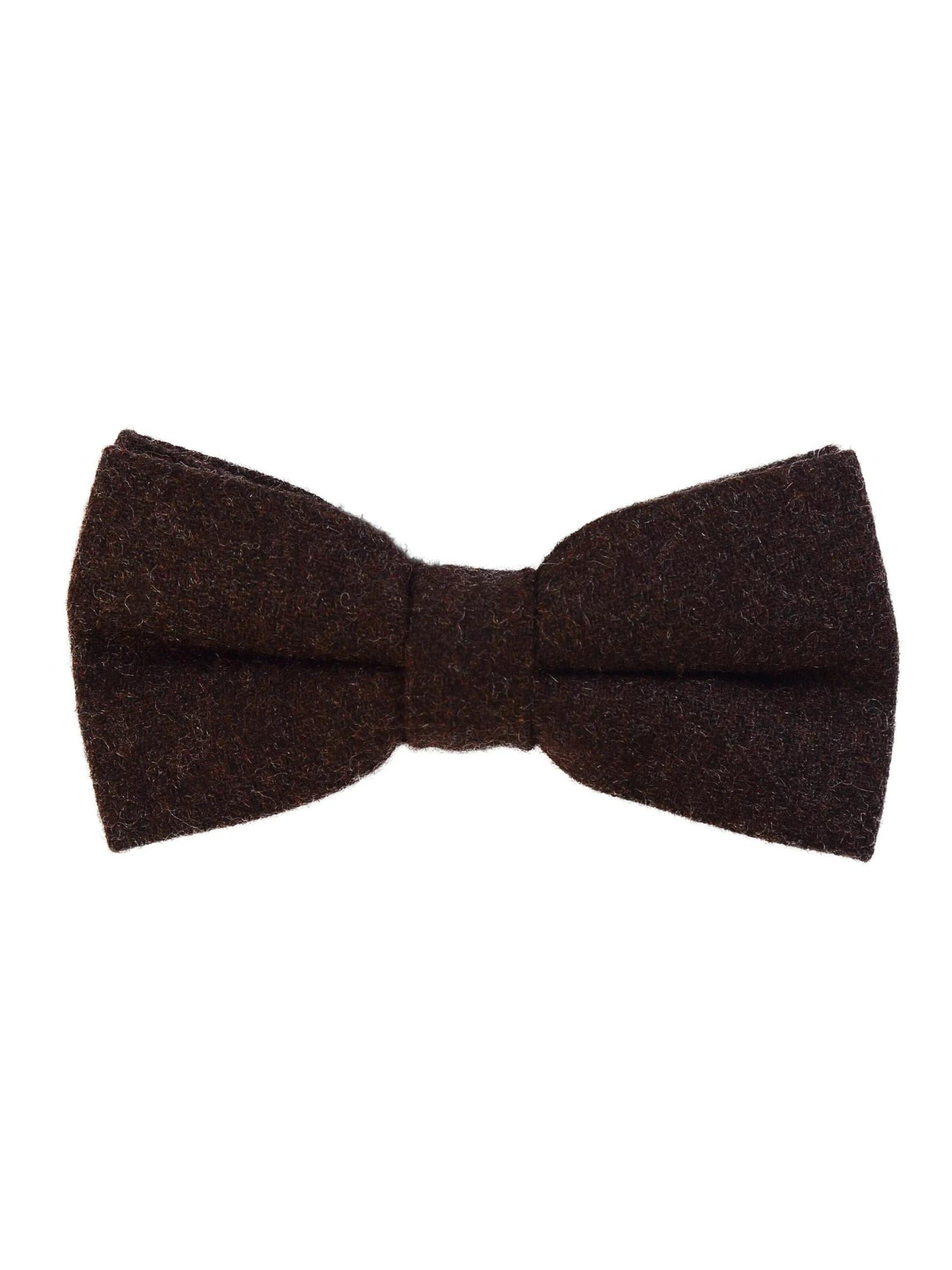 DonDon Bow Tie 'DonDon Herren Jeans Fliege Schleife gebunden 100% Baumwolle dunkelblau' in Brown: front