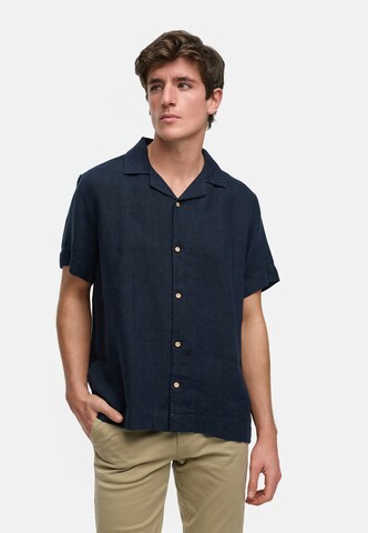 Kronstadt Comfort fit Overhemd 'Ayers' in Blauw: voorkant