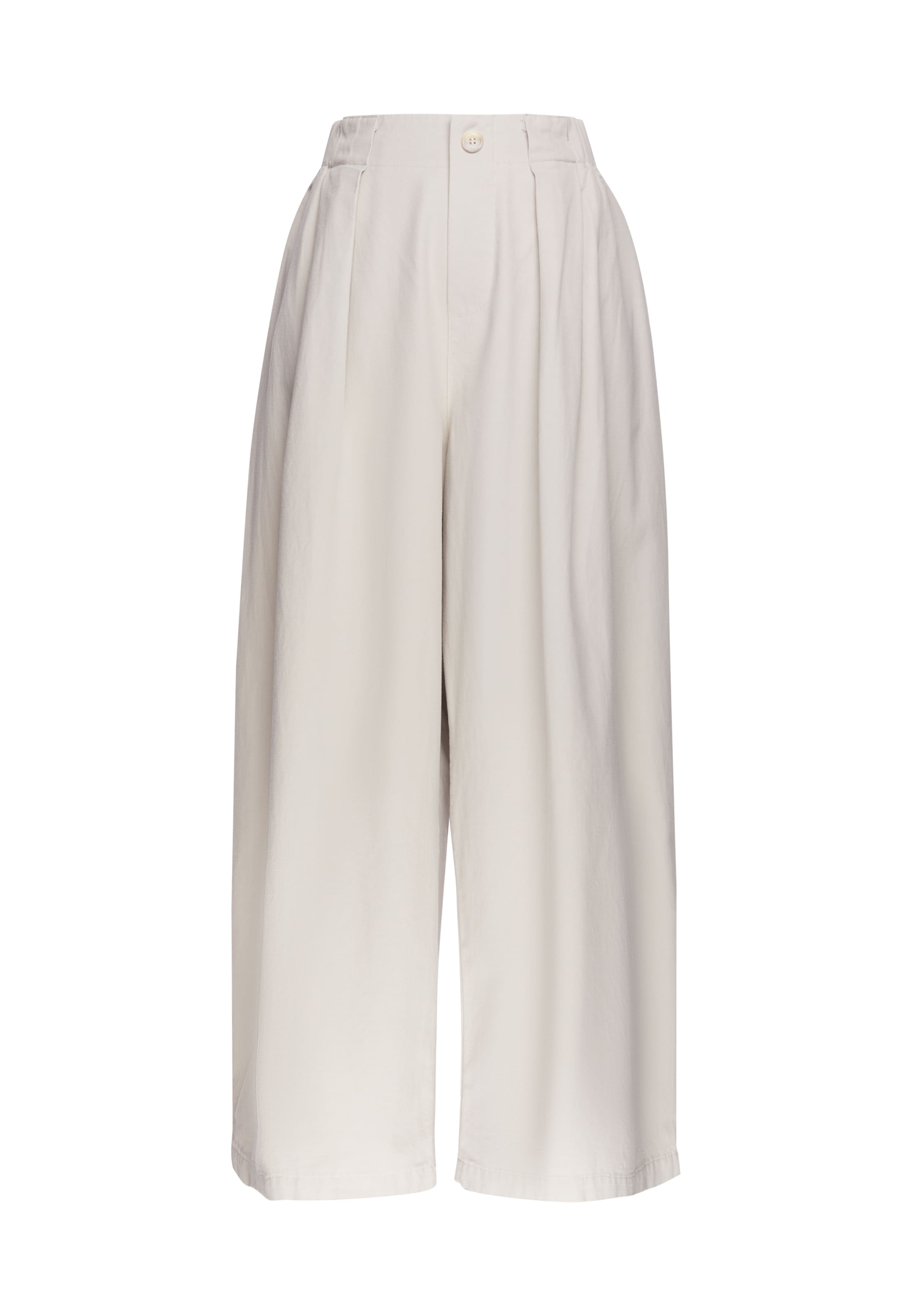 MYMO Wide leg Pleat-Front Pants in Grey: front