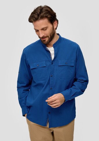 s.Oliver Regular fit Button Up Shirt in Blue: front