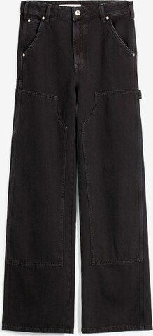 Wide Leg Jean Bershka en noir : devant