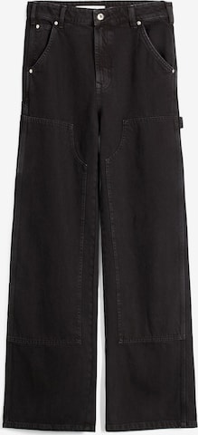 Bershka Wide leg Jeans in Black: front