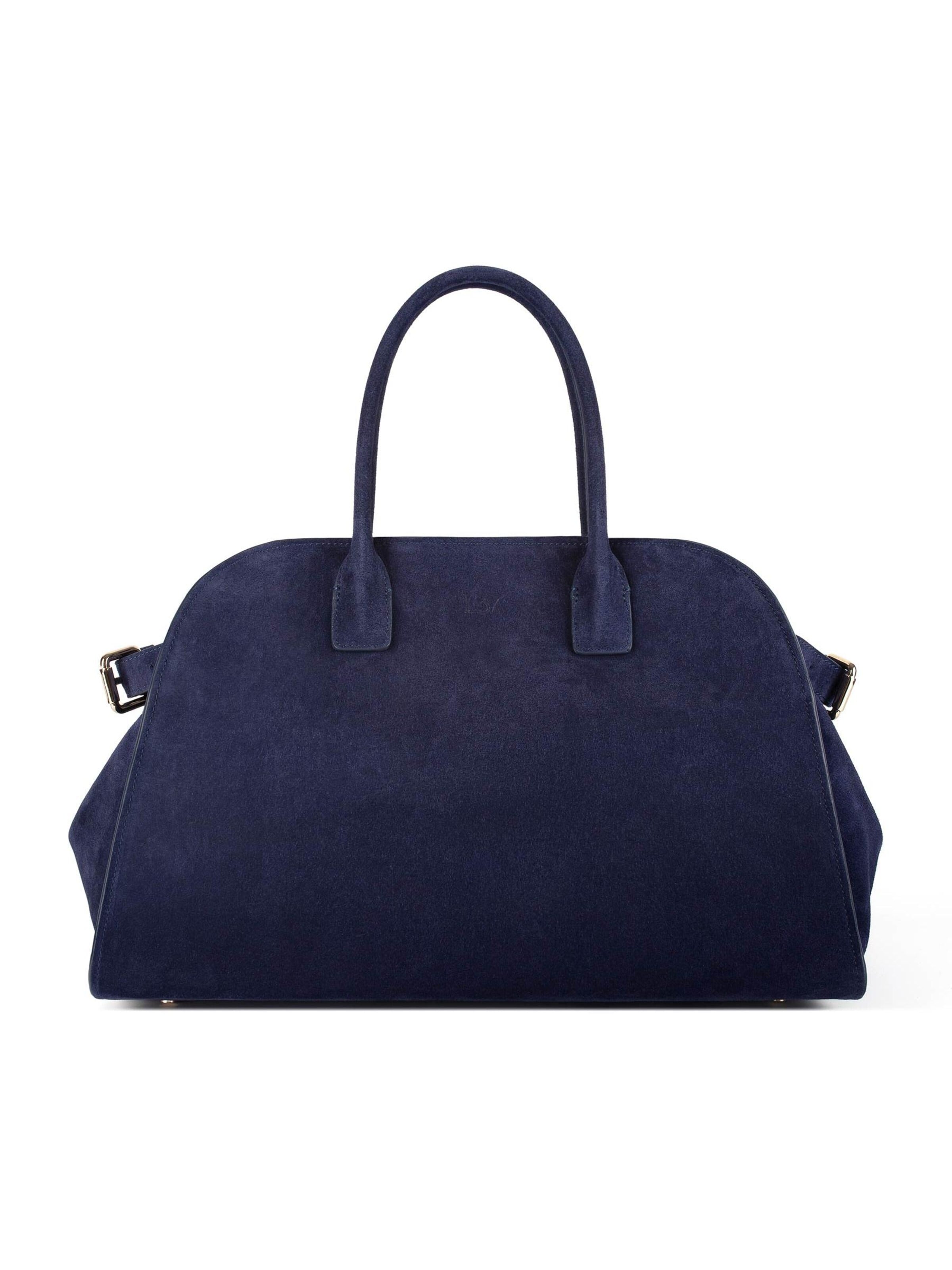 L37 HANDMADE SHOES - Bolso de mano 'BON VOYAGE' en azul: frente