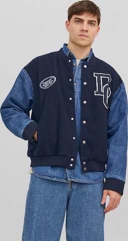 JACK & JONES Overgangsjakke 'VARSITY' i blå: forside