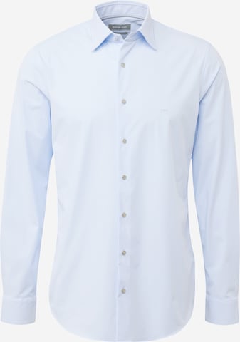 Michael Kors - Ajuste estrecho Camisa en azul: frente