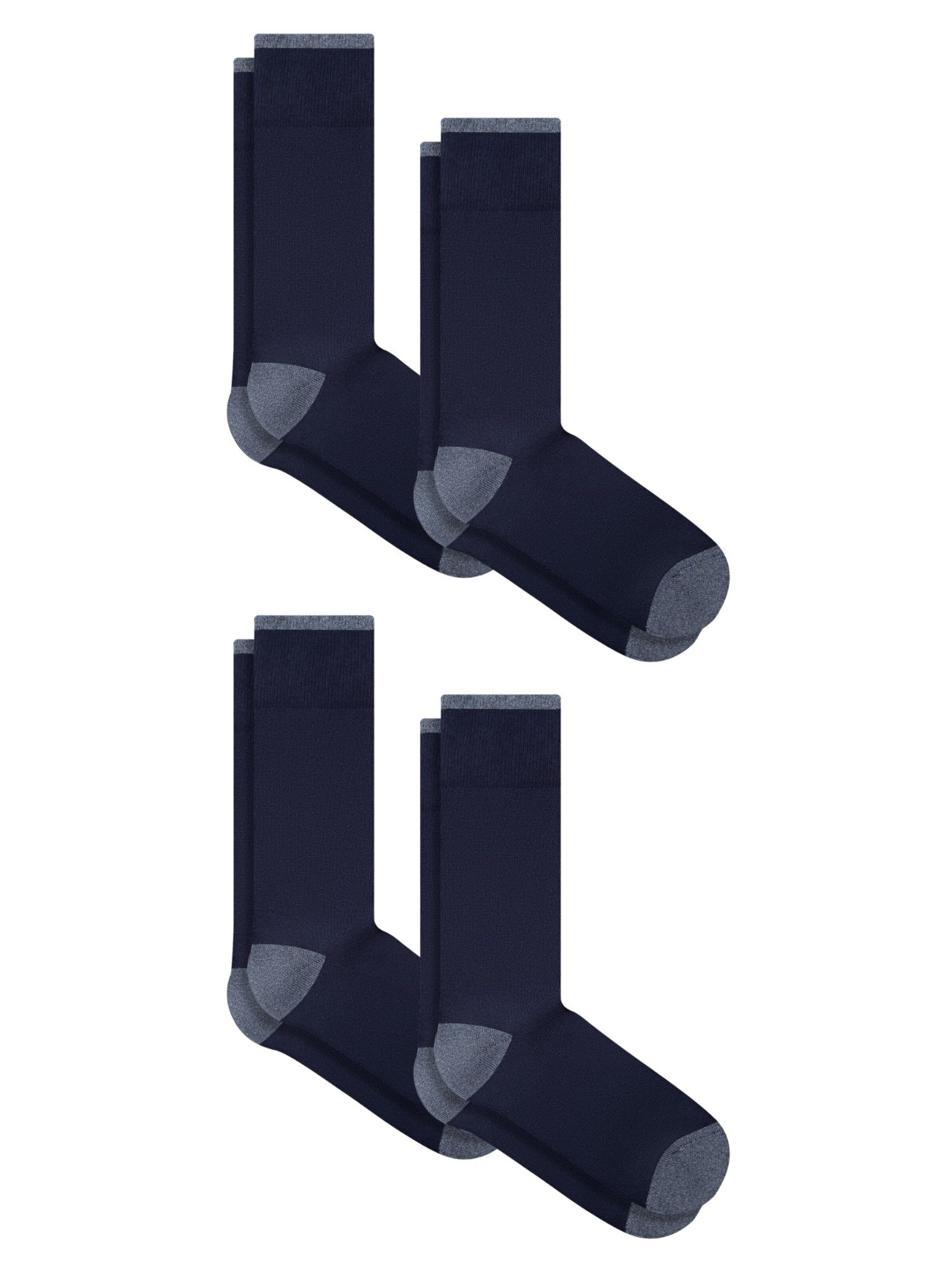 Albero Natur Socken 'Bio-Baumwoll-Frotteesocken Unisex – 4er Pack'‌‌‌‌‌‌‌‌‌ in Blau: Vorderseite