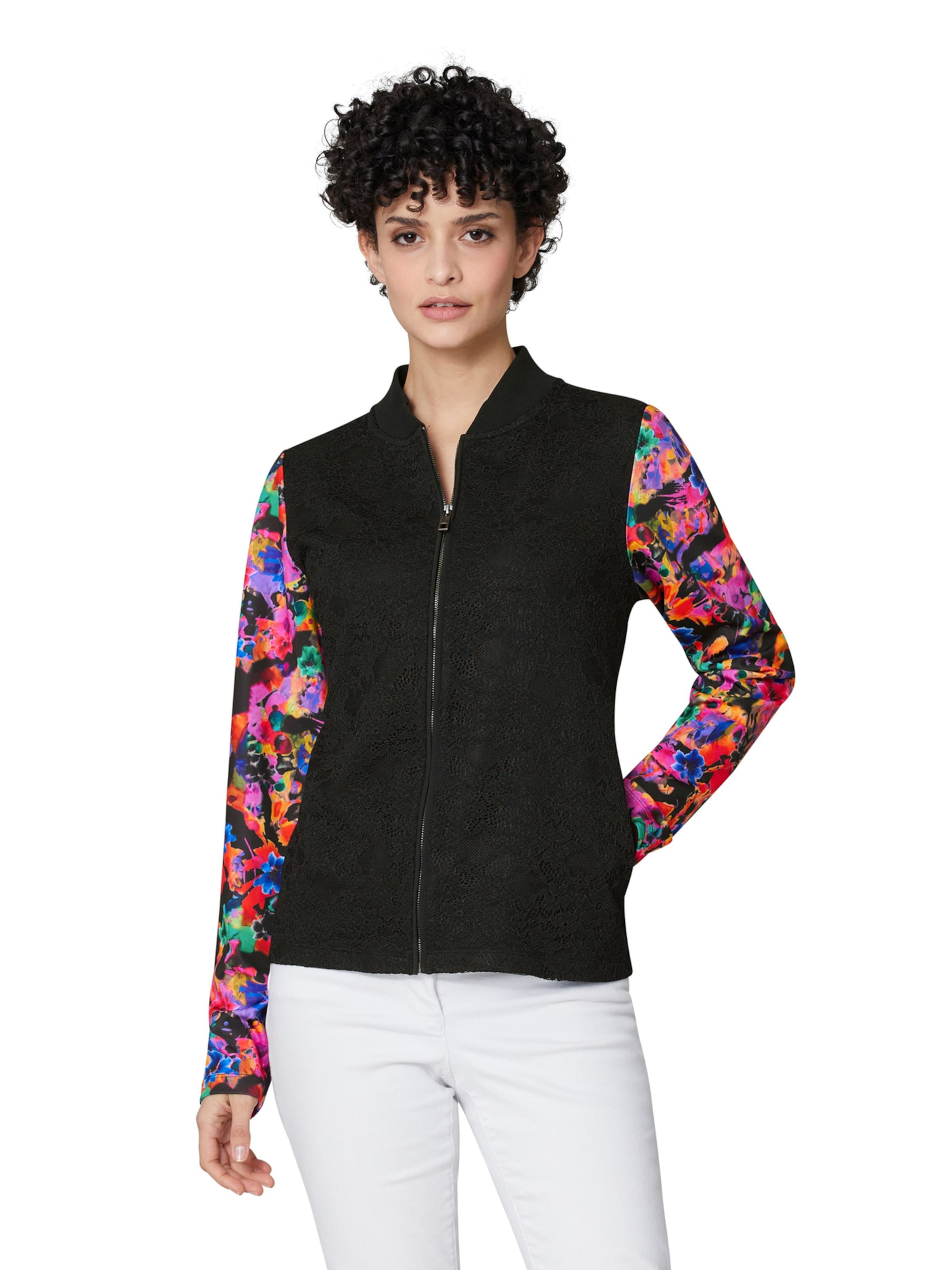 Veste mi-saison MADELEINE en noir : devant