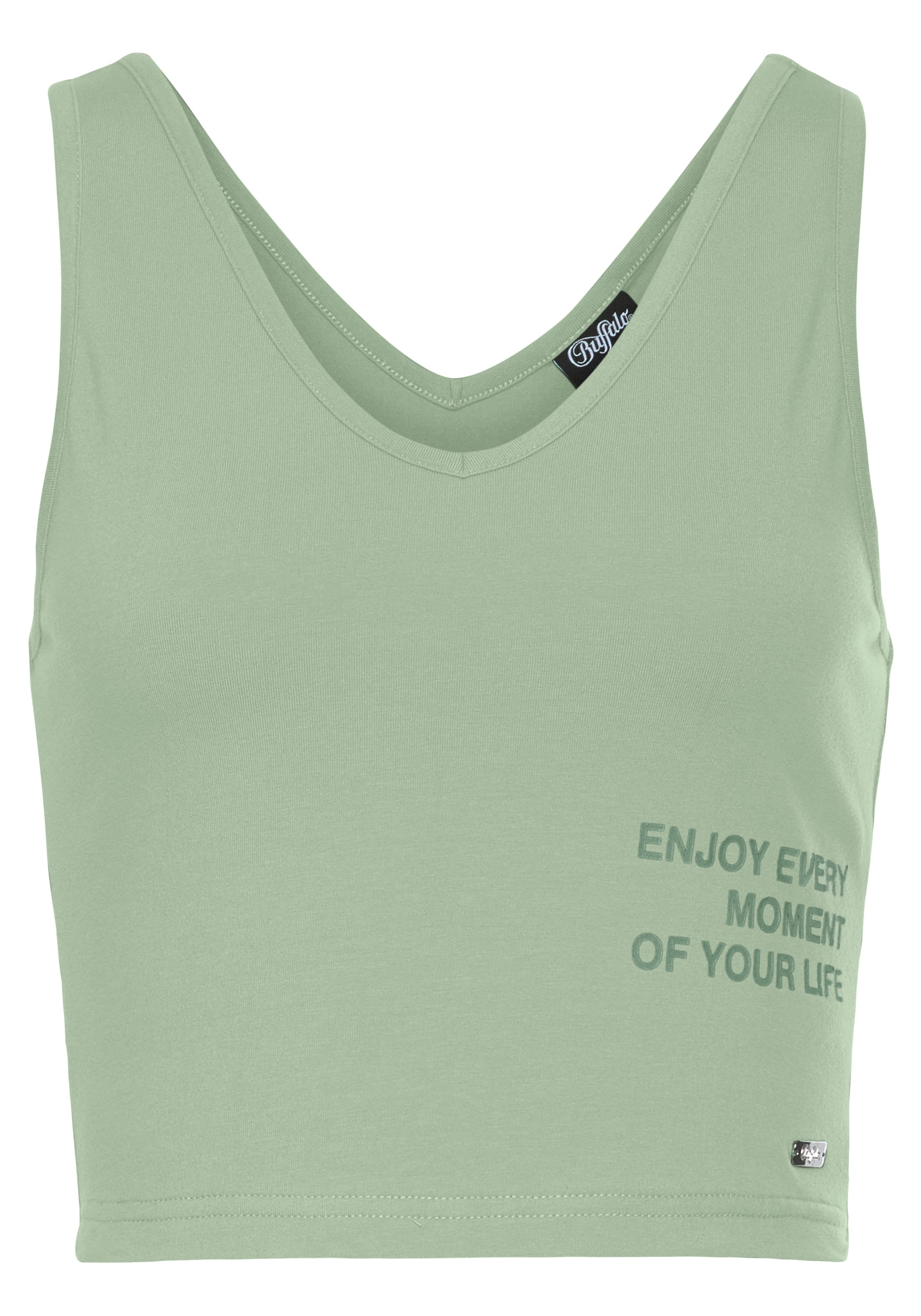 BUFFALO Top 'LM' in Green: front