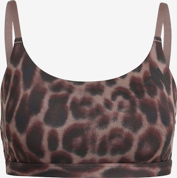 ADIDAS PERFORMANCE Bustier Sport bh 'OPT' in Bruin: voorkant