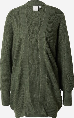 ICHI Knit Cardigan in Green: front