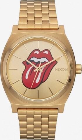 Nixon - Reloj analógico 'Rolling Stones' en oro: frente