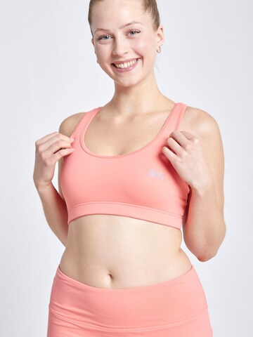 SPORTKIND Bustier Sport bh 'Wide Straps' in Oranje