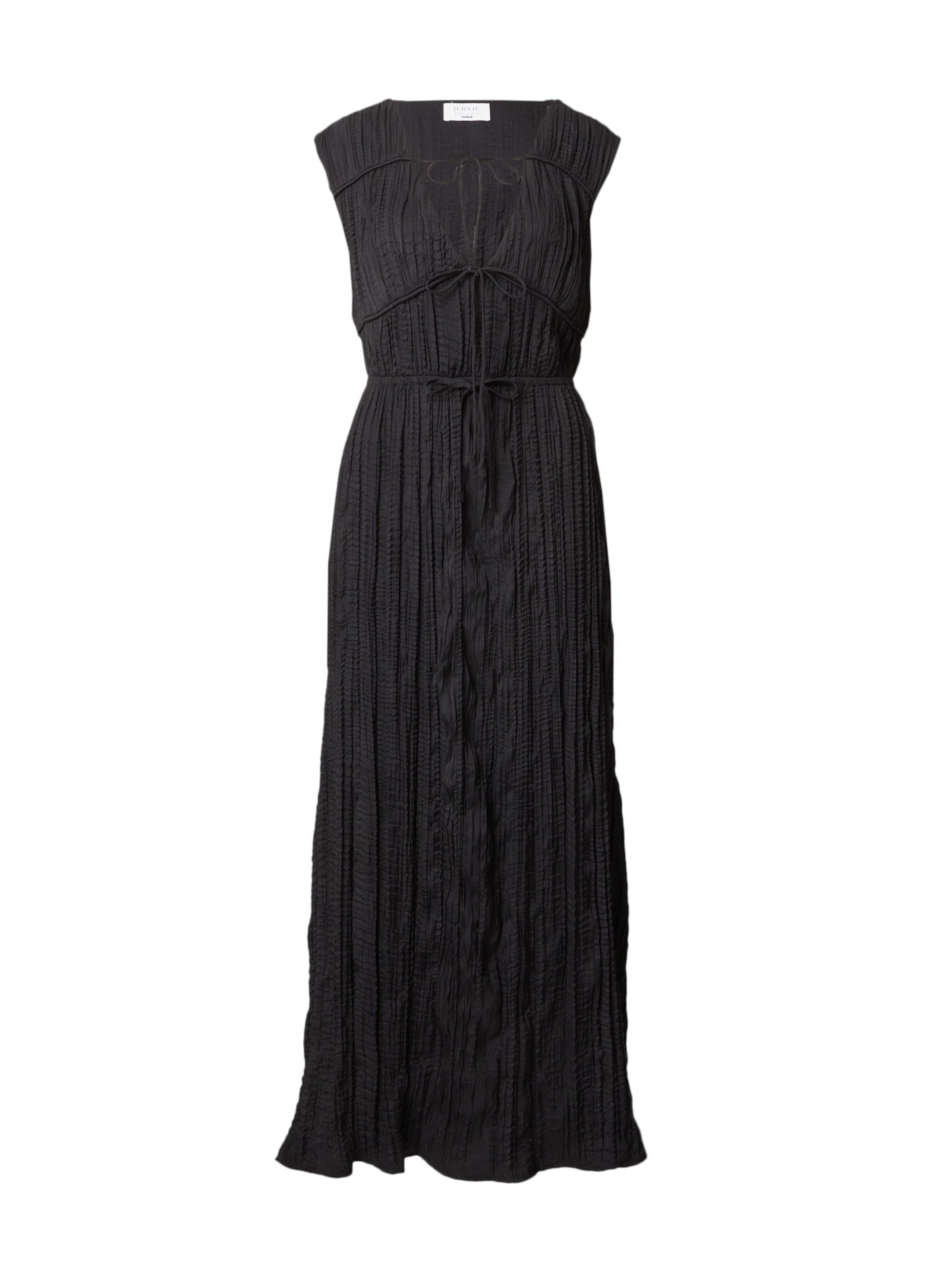 ABOUT YOU x Iconic by Tatiana Kucharova Šaty 'Penelope' - Čierna: predná strana