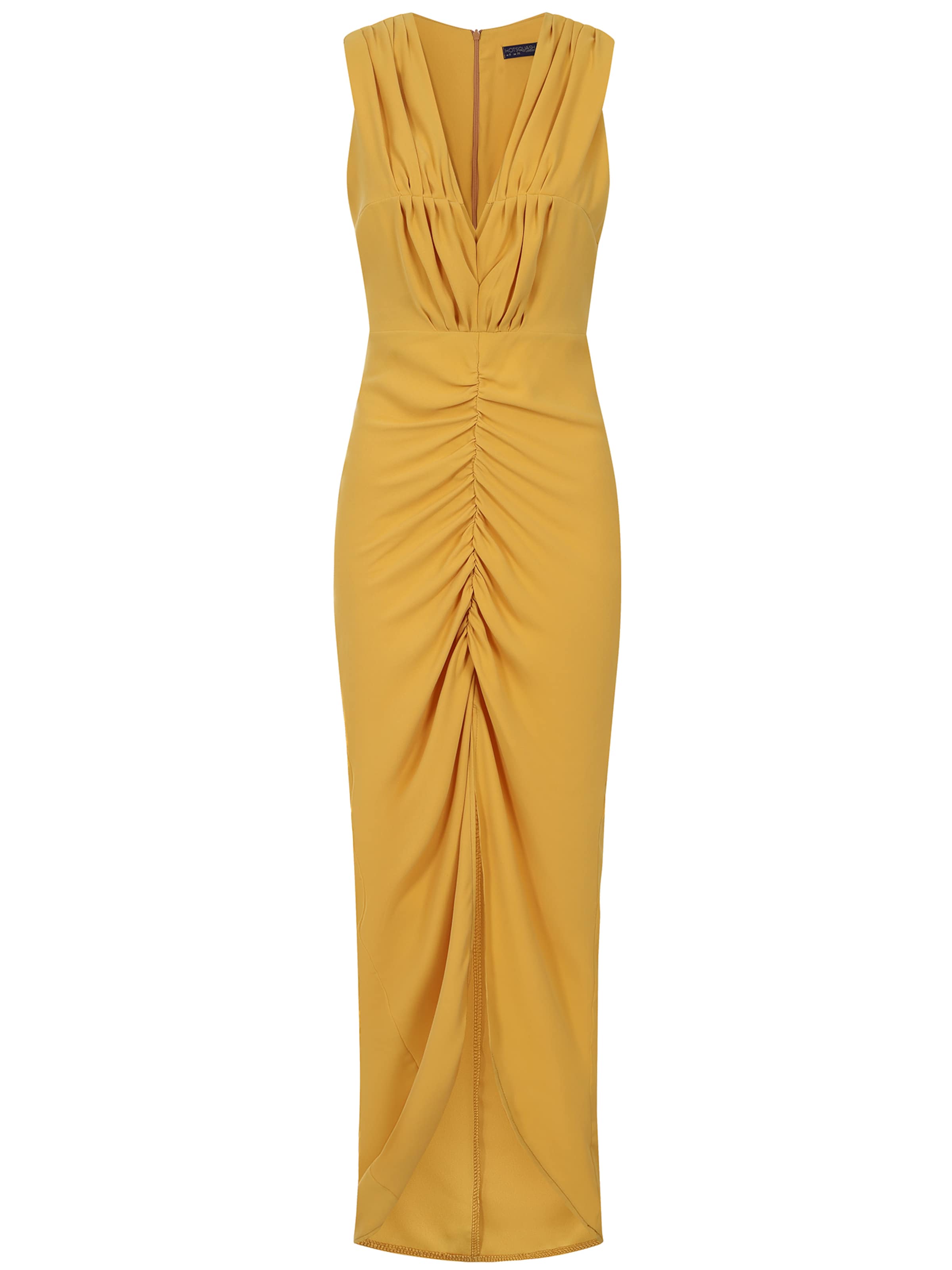 HotSquash Вечерна рокля в жълто: отпред