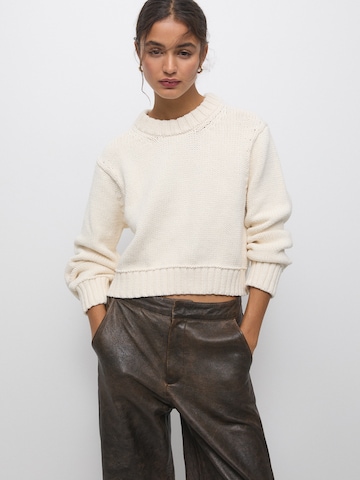 Pull&Bear Pullover i beige: forside