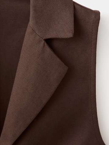 MANGO Kostymväst 'LINOVIS' i brun