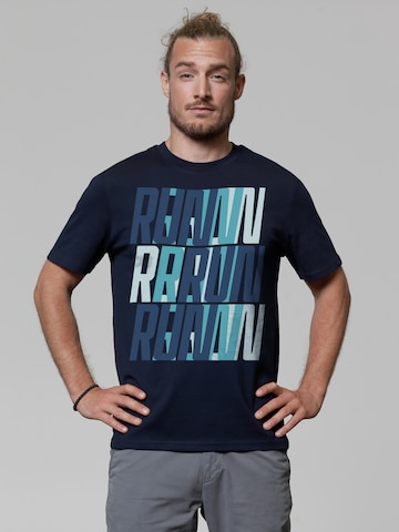 Watapparel Shirt 'Run, Run, Run' in Blauw: voorkant