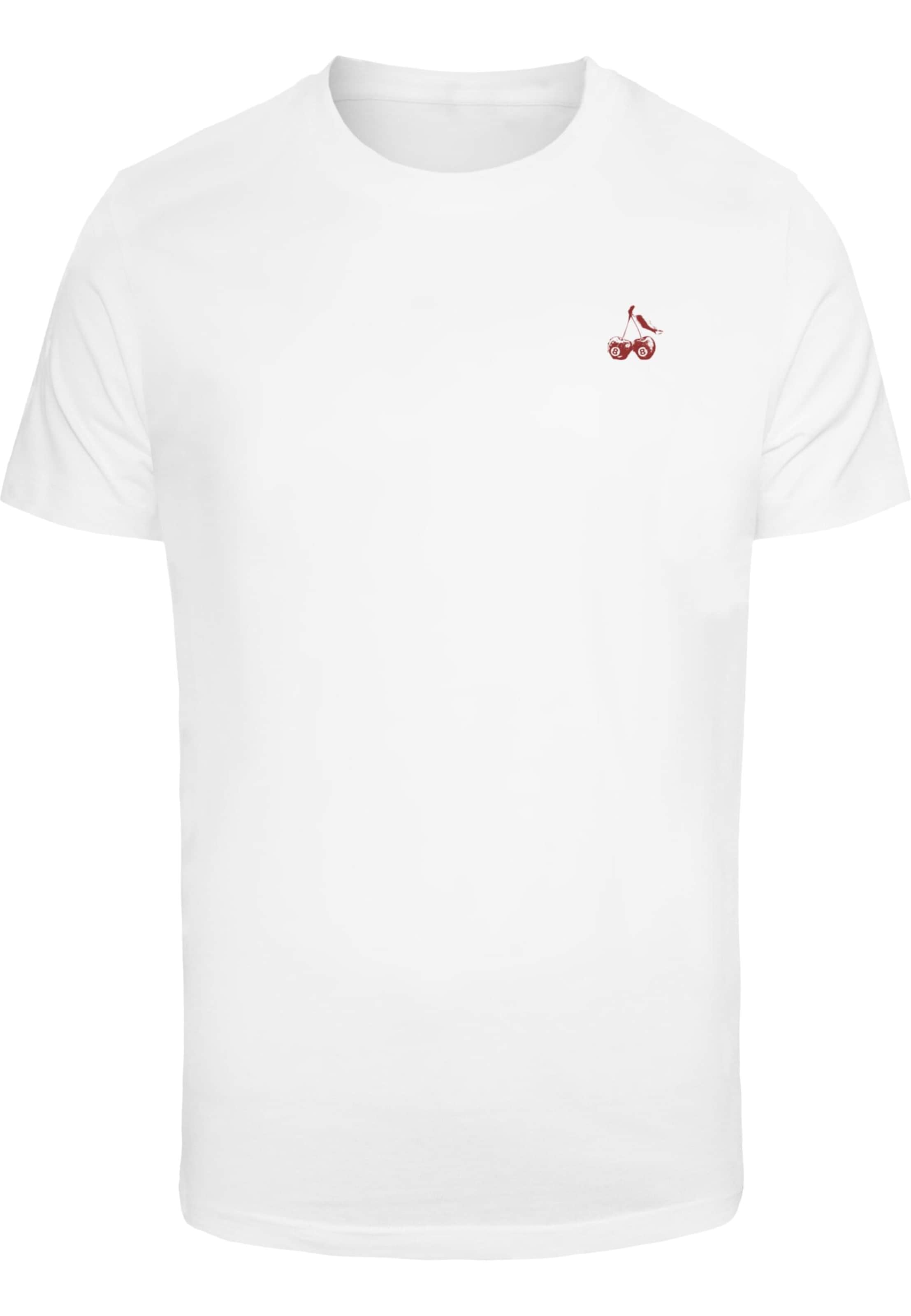 Maglietta 'Life´s Sweet Cherries' di Mister Tee in bianco: frontale