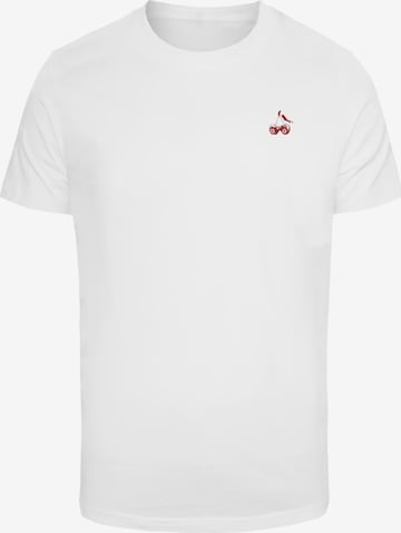 T-Shirt 'Life´s Sweet Cherries' Mister Tee en blanc : devant
